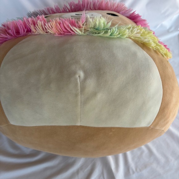 Squishmallow Leonard the Lion Large 16 Inch Rainbow Mane Tan Plush Toy Plushie - Picture 3 of 6